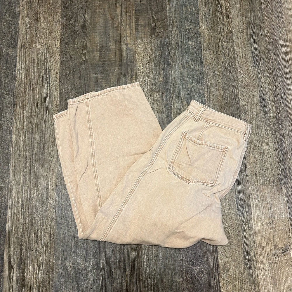 Rewash Women's Straight Leg Jeans in Beige